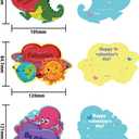 36 Pieces Valentine's Day Cards Scratch and Sniff Pencil Toppers, 6 Patterns and Scents Scratch and Sniff Cards with 36 Envelopes for School Exchange Presents Party Favors(Pencil Is Not Included)
