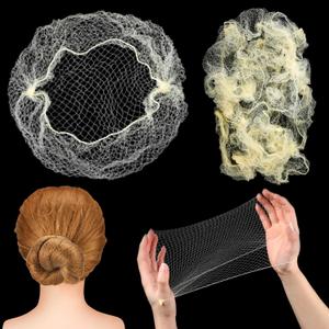 400 Hair Nets for Women, Food Service and Ballet Dance Buns - Invisible Elastic Edge Mesh, 20 Inches (Beige)