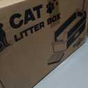Stainless Steel Litter Box XL, Extra Large High Sided Litter Box with Handles for Big Cats, Anti-Urine Leakage Metal Cat Litter Box, Easy-Clean, Non-Stick, Includes Scoop and Mat