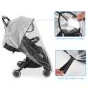 Clear Stroller Rain Cover, Universal Travel Weather Shield Breathable Baby Stroller Rain Cover for Windproof, Waterproof, Protect from Sun Dust Snow