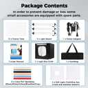 Photo Light Box, Portable 12/16/20/24/32 Inch Photo Studio Light Box, Shooting Tent Kit with 297 Light Beads and 6 Color Backdrops.Lightbox with 3 Stepless Dimming Light Boards for Studio Photography