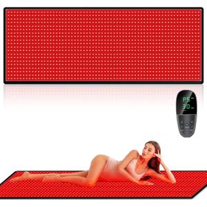 Red Light Therapy Mat for Body Pain Relief,Red Light Therapy Blanket 1280 LEDs Red Near Infrared 660nm 850nm Full Body Pad, 71"x 31" Large Red Light Therapy Pad