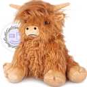 SuzziPals Heatable & Coolable Highland Cow Stuffed Animals Plushie, Microwavable Heating Pad for Soothing & Relaxation, Lavender Scented Cattle Plush Toys for Stress Relief, Stuffed Cow Gifts