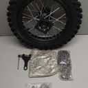 12'' Rear Wheel 80/100-12 3.00-12 Dirt Bike Tire and Inner Tube Assembly for 110cc 125cc SSR SR125 CX65 TaoTao DB14 Coolster QG-214 with Brake Rotor 428 41T Chain Sprocket