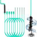 55inch Steel Core Drain Clog Remover Tool With Rotating Handle, Slim Snake Drain Hair Removal Tool For Narrow Pipes, Sinks, Showers, Toilets, Clears Hair, Blockages With Sink Drain Cleaner (5pcs)