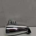 Enhon Tub Spout with Rear Diverter, Bathtub Spout Fitting 1/2-Inch or 3/4-Inch IPS, 5-1/4 Inch Length Bathroom Bathtub Faucet with Adapter (Chrome, with Handheld Shower Fitting)