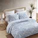 Tommy Bahama - King Quilt Set, Reversible Cotton Bedding with Matching Shams, Coastal Super Soft Bedding Set (Palmday Blue, King)