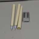 Flameless Taper Candles with Remote Control and Timer, Battery Operated LED Candlesticks with Flickering 3D Flame, 9.60.8 Inches Plastic Fake Candles for Christmas, Wedding and Home Decor (Ivory, 3)