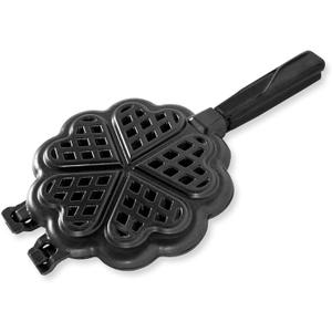 Nordic Ware 01705 Sweetheart Waffler, CastAluminium Pan, Heart Shaped, Mini Waffle Maker, Black Five 3.5 inch cavities