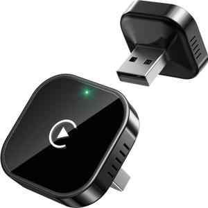 Teeran Wireless CarPlay Adapter for iPhone (2026 Upgraded), Mini Plug & Play for Cars with Factory Wired Apple CarPlay, Fast & Stable Connection, Easy Setup, Wide Vehicle Compatibility USB & USB C