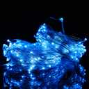 2 x Mikasol Fairy Lights Battery Operated, 1 Pack Mini 3*AAA Battery Powered Copper Wire Led Starry String Lights Firefly Lights for Bedroom, Christmas, Parties, Decoration (5m/16ft Blue)