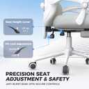 Ergonomic Office Chair with Footrest - Adjustable Lumbar Support & Headrest, 90-160 Reclining Mesh Back Computer Chair - Home Office/Gaming, 350lbs Capacity