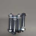 Sporacingrts 4PCS Greaseable Spring Bolt with Locknut 9/16 x 3 Trailer Axle Spring Shackle Heavy Duty Shackle Upgrade Kit Greaseable Spring Bolt