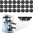 Self Adhesive Caster Wheels for Countertop - Furniture Sliders & Appliance Rollers for Kitchen, Coffee Machine, Blender, Oven(Black, 24pcs)