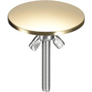 Uxcell Kitchen Sink Hole Covers, 1Pcs - Zinc Alloy Faucet Hole Cover, Soap Dispenser Hole Cover for Washbasin Sink Countertop Counter Space (Champagne Gold)