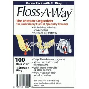 Floss-A-Way Organizer, 3 by 5-Inch, 100-Pack
