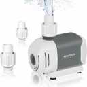 Boxtech Fountain Pump, Submersible Water & Land Pump Kit - 3 Quick-Change Spray Nozzles, 396GPH Adjustable Flow for Fish Tanks, Yard Fountains, Hydroponic Systems, 25w