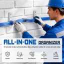 48 Pack 2-Inch Galvanized Steel Cable Support J-Hook with Retainer Clips - 48 Pack - Efficient Cable Management & Organization Solution