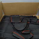 Custom Fit RAV4 Car Seat Covers Fit for Toyota RAV4 LE Limited XLE 2019 2020 2021 2022 2023 2024 2025 with Waterproof Faux Leather (Black with Red Trim, LU01-XLE)
