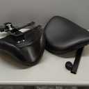 TASALON Saddle Stool with Back Support Ergonomic Adjustable Stool with Wheels - Swivel Salon Cutting Stool for Kitchen, Salon, Spa, Tattoo, Pedicure, Massage -Esthetician Chair  Black