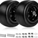 13x6.50-6 Flat Free Front Lawn Mower Tires and Wheel, 500lb Load Capacity