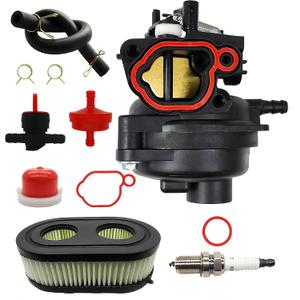 Carburetor Tune Up Kit 799584 with Air Filter Replacement for Troy Bilt TB200 TB110 Engines 103M02 09P702 9P702 625EX 550EX 675EX 725 lc121p 163c