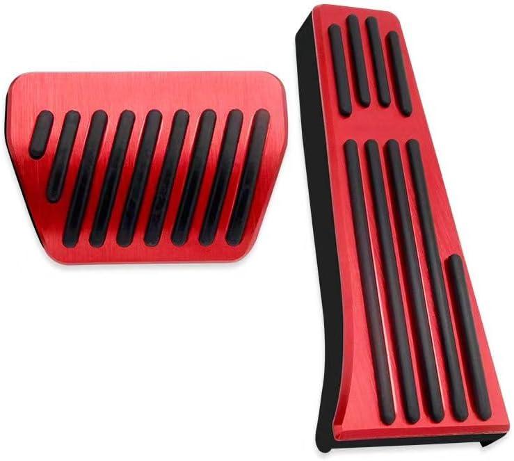2PCS Anti-Slip No Drilling Aluminum Brake Gas Pedal Pad Cover,Compatible with BMW Series X3 X4 X5 X6 X7,F20 F21 F22 F23 G30G31 F30F31 G20 G21 F12 G32 G11 G12 F25 G01 F26 G02 F15 G05 G07(Red)
