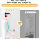 2 x Interactive Cat Toys for Indoor Cats,Rechargeable Automatic Concealed Cat Feather Teaser,Motion Activated Enrichment Toys for Indoor Bored Adult Cats(Color) (White)