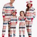 Christmas Family Pajamas Onesie Hooded Vacation Novelty Allover Pattern Sleepwear for Me Women Kids (Women M)