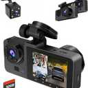 4K Ultra HD Dash Camera for Cars, Front & Rear Dual Lens, 32GB Card, Super Night Vision, 170 Wide Angle, WDR, 2.0" IPS Display, Loop Recording, G-Sensor, 24H Parking Mode