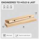 Homeforia 30 Inch Floating Shelves, High-End Solid Pine Wood, Set of 2