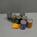 ShinyRelief Halloween Game Sets 7 Pcs Bean Bag Toss Ghost Cat Carnival Knockdown Can Throwing Game