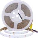 JOYLIT COB RGBW LED Strip Lights 16.4ft Indoor, 24V RGB 6000K Cool White Color Changing 4 in 1 LED Tape with 784LEDs/M No Dots 19W/M Bright Light Strip for Party, Club, DIY (LED Strip Only)