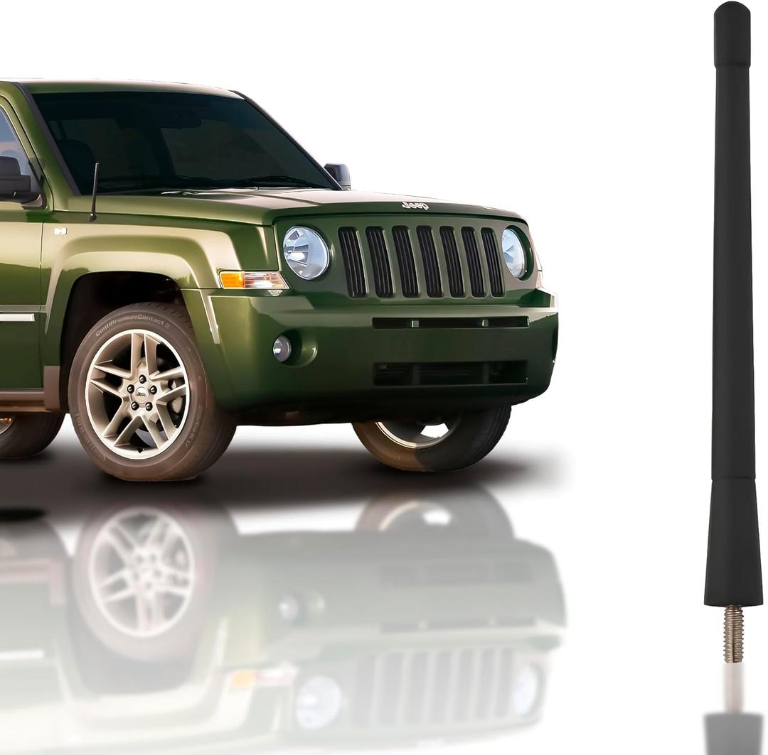 7-Inch Antenna Mast for Jeep Patriot MK & Compass (2007-2017)  Highly Durable Premium Short Antenna  Car Wash-Proof Radio Antenna for FM AM  Rugged Design  Jeep Accessories 7-Inch Antenna Mast for Jeep Patriot MK & Compass (2007-2017)  Highly Durable Premium Short Antenna  Car Wash-Proof Radio Antenna for FM AM  Rugged Design  Jeep Accessories