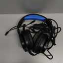 Gaming Headset for PC/PS4/PS5/Xbox One/Switch, Stereo Surround Sound Gaming Headphones with Noise Canceling Flexible Mic, Computer Headset with 3.5mm Jack & RGB Light(Blue)