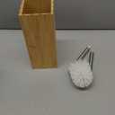 GOBAM Bamboo Toilet Bowl Cleaner with Holder for All Toilet Types, Hidden Stainless Steel Toilet Brush, Bathroom Cleaning Brushes, Toilet Accessories - Natural, with Pattern