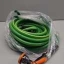 HQMPC Garden Hose Garden Water Hose 50 ft Non Kinking Heavy Water Hose with Brass Hose Fittings (5/8"IDx50'(50 FEET) With 1 Pcs 10 Patterns Hose Nozzle Spray Nozzle