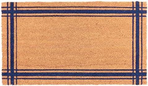 KAF Home New Coir Doormat, Heavy-Duty, Weather Resistant, Non-Slip PVC Backing, Indoor and Outdoor Use, Blue