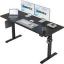 Agilestic Electric Standing Desk, 55 x 24 Inches Height Adjustable Desk, Sit Stand up for Work Office Home, Ergonomic Rising Gaming Computer Table with Memory Preset, Black