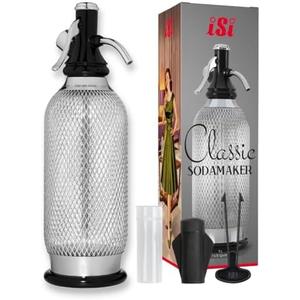 iSi North America Classic Sodamaker, 1 Quart - Stainless Steel Carbonation System for Sparkling Water, Fresh Beverages, Handcrafted Cocktails - Portable & Professional Soda Maker for Restaurant Use