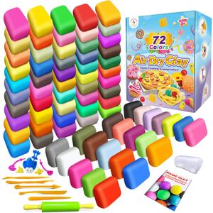 Magic Clay - Air Dry Clay 72 Colors, Modeling Clay for Kids with Tools, Soft & Ultra Light, Toys Gifts for Age 3 4 5 6 7 8+ Years Old Boys Girls Kids