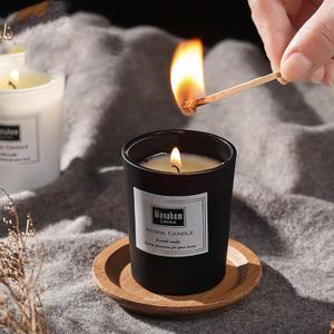 Scented Candle Black Cherry Merlot,150G Perfume Floral Aroma Gift Candle Set,Handmade Soy Wax in Glass Jar 12 Hours,Prefect for Meditation Stress Relief Mood Boosting