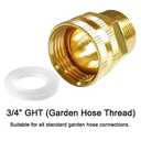 Joywayus Brass Swivel Pipe Fitting 3/4" GHT Female x 3/4" NPT Male Thread Garden Hose Threaded to Pipe Threaded Adapter (Pack of 2)