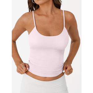 Trendy Queen Womens Summer Tank Tops Double Lined Going Out Teen Girls Y2k Sleeveless Backless 2025 Workout Cami Adjustable