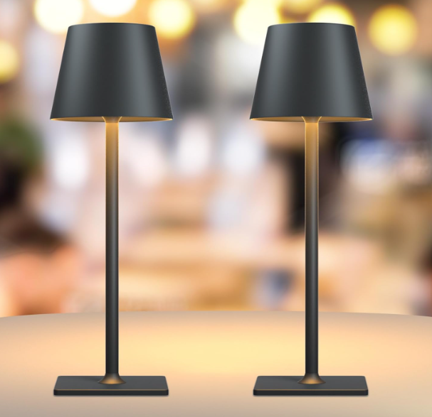 2 Pack Rechargeable Table Lamps,Cordless Lamp with 6000mAh Battery Operated, Portable Indoor/Outdoor Table Lamp for Patio Restaurant Home Dinner Dining Kitchen,Waterproof & Wireless 