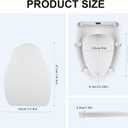 MUU Toilet seat, Slow Close, White heavy duty Toilet Seat with Non-slip Seat Bumpers Easy to Install & Clean PP Material Replacement Toilet Seat Fits All Toilet Brands Elongated Toilets(MU357-PP)