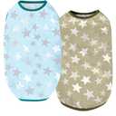 Dog Cooling Shirts, Uadonile 2pcs Dog Summer Clothes Pet Hawaiian Vest Breathable Lightweight Quick Dry, Doggie Cooling T-Shirts for Beach, Hiking, Walking, 2pack(Star, XXXL)