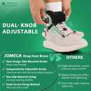 AFO Foot Drop Brace Adjustable Tension with Dual-Dial Drop Foot Brace for Walking with Shoe Use with Shoes Featuring Eyelets (Small, 1 Pack)