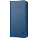 SHIELDON iPhone 15 Pro Max Genuine Leather Wallet Case, iPhone 15 Pro Max Folio Cover with Card Slots - Royal Blue