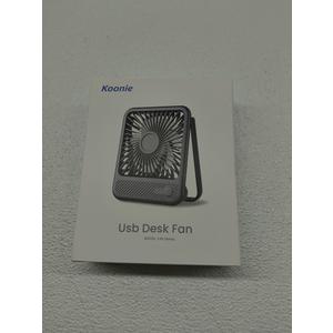Koonie USB Desk Fan, Strong Wind Ultra Quiet Small Personal Fan with 180 Tilt Folding and 3 Speeds Adjustable, USB-C Corded Powered Mini USB Fan for Office Desktop Bedroom, NO BATTERY